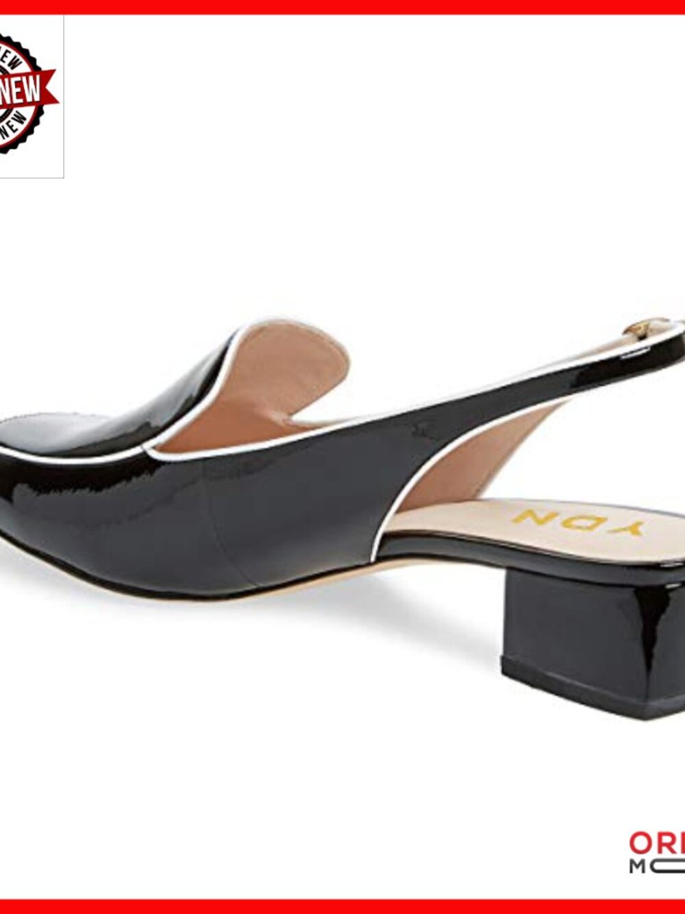 Women's Slingback Block Heel Loafers Square Toe Dressy Office Shoes - Picture 3 of 7